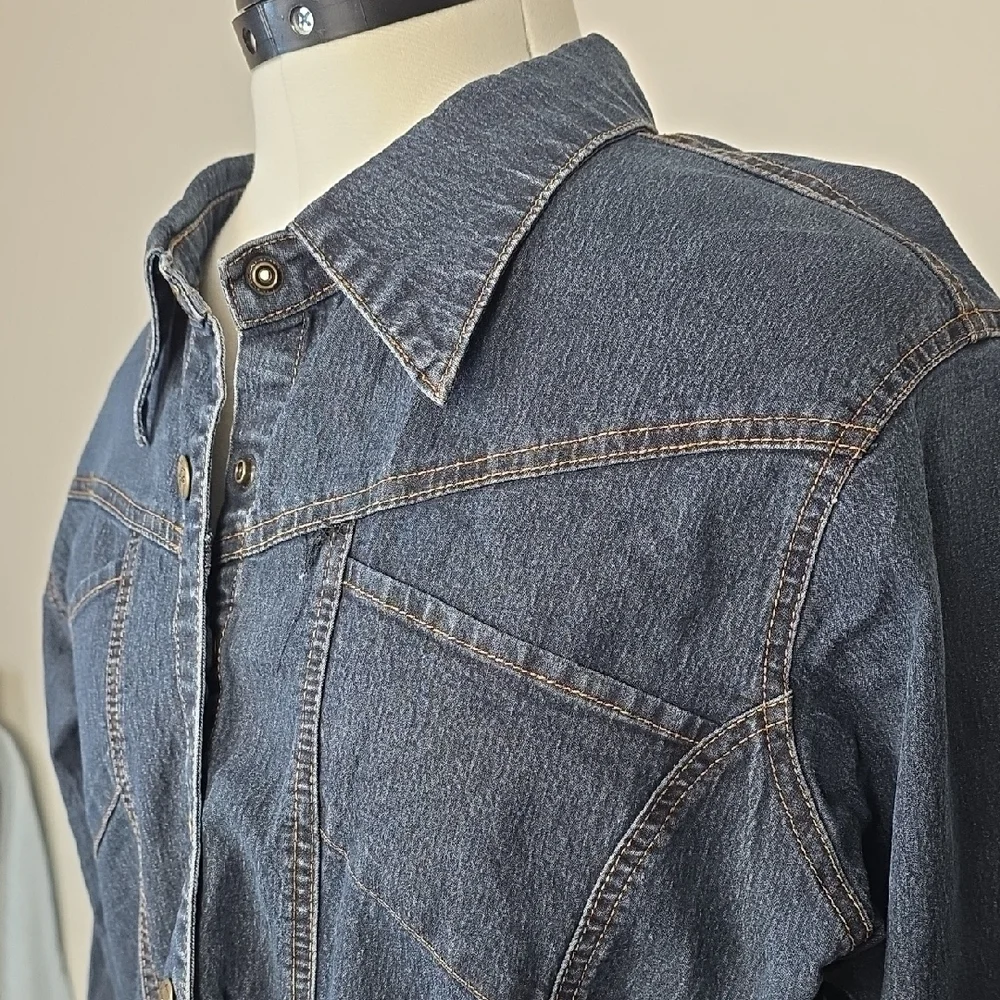 Y2K Sexso Jeans Women’s Blue Denim Jacket – Stretch Cotton – Size 4 - Picture 2 of 10